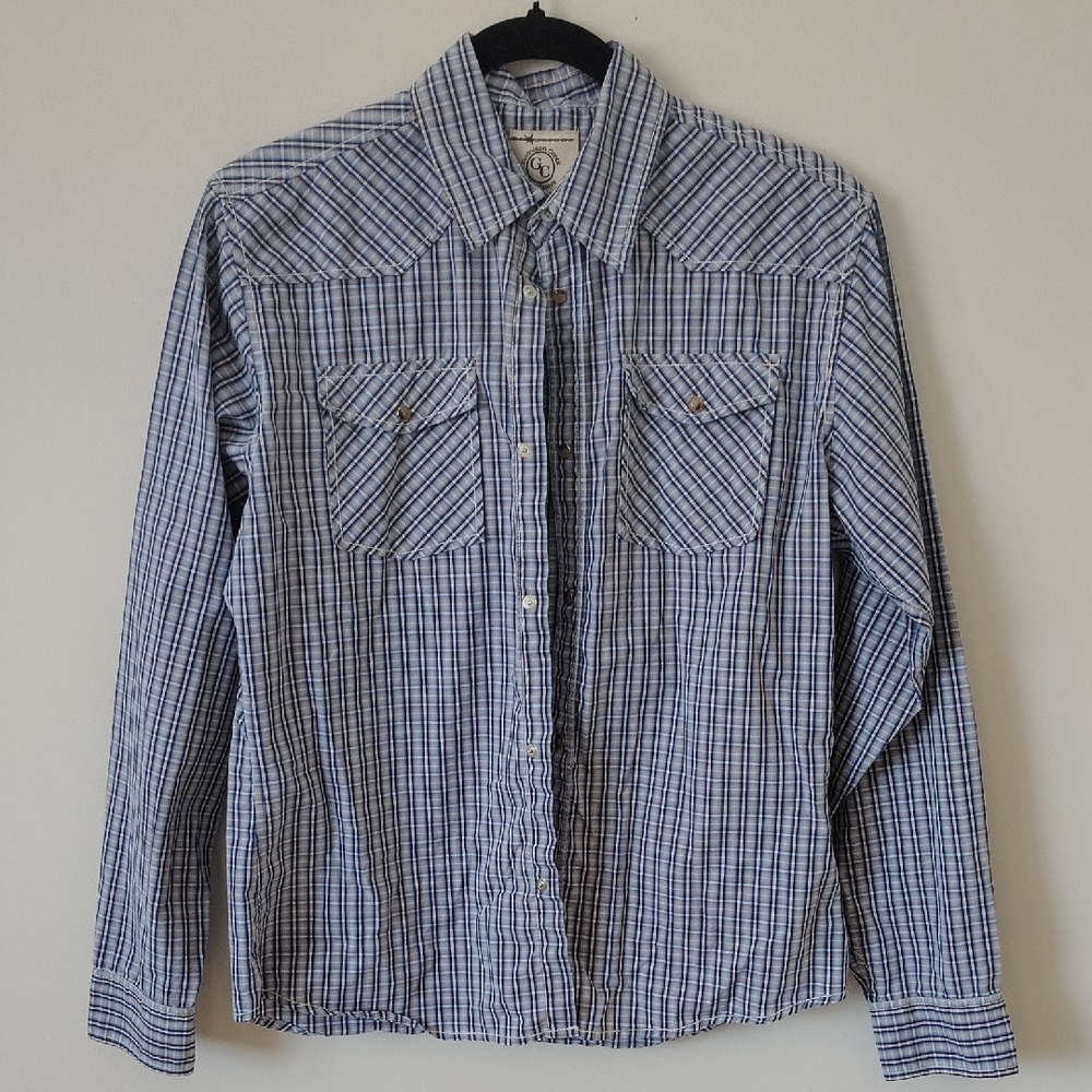 Boy's Blue Plaid Shirt